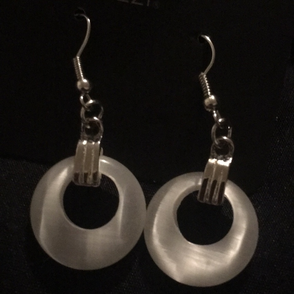 White earrings